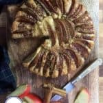 A top down view of an apple cake
