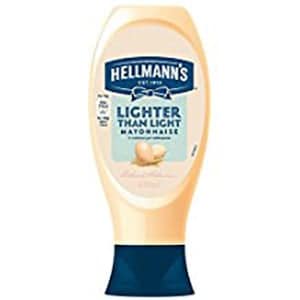 A bottle of Hellmanns Lighter than Light Mayonnaise