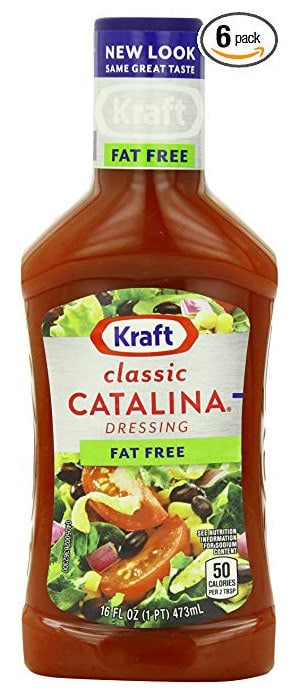 A bottle of fat free Kraft Classic Catalina dressing