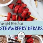 Strawberry kebabs made with mikado