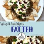 A plate of crispy tortilla chips topped with ground meat and a sauce