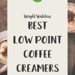 A collage of picture of coffee creamers