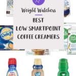 A collage of picture of coffee creamers