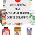 A collage of picture of coffee creamers