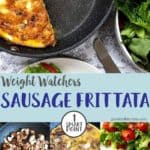 A skillet with frittata