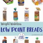 A collage of low point breads