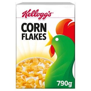 A box of Kelloggs cornflakes