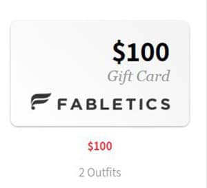 A picture of a fabletics gift voucher