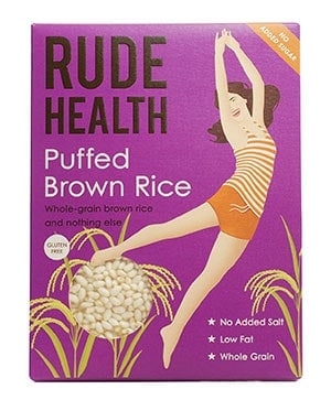 A box of rude health puffed rice