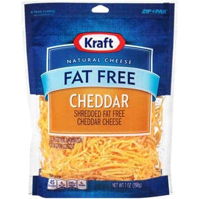 Kraft Fat Free Cheddar - low point cheese