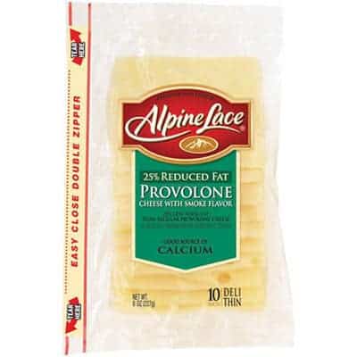 Alpine lace provolone smoked - low point cheese