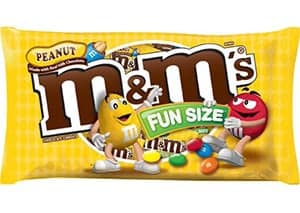 A packet of peanut m&m's