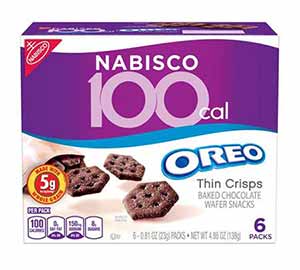 A box of Nabisco Oreo Crisps - low point chocolate