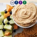 A bowl of pumpkin fluff and fruit