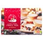 A box of sainsbury christmas iced topped mince pies