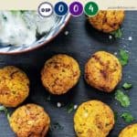 Falafels on a black slate