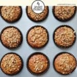 Banana muffins in a baking tray