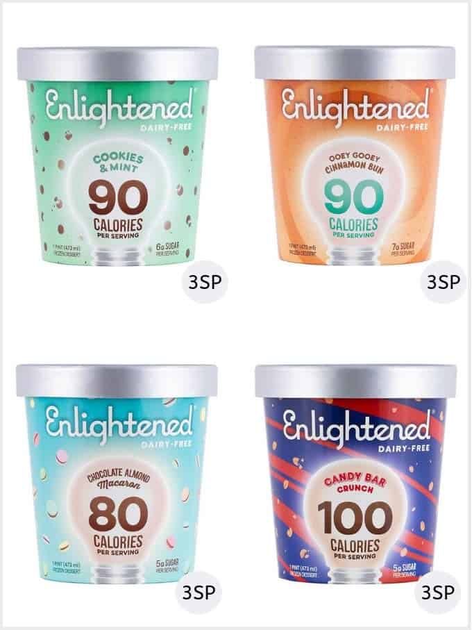 A selection of Enlightened dairy free ice creams