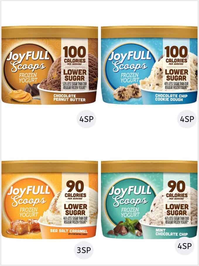 A selection of Joyful ice creams | low smartpoint ice creams weight watchers
