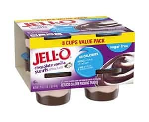 A pack of jell-o chocolate Vanilla Swirls