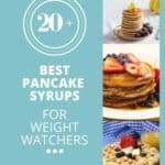 Three picture of pancakes and waffles