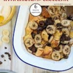 A dish of bread pudding with banana | weight watchers