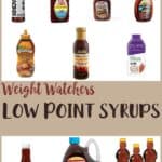 10 bottles of low point pancake syrups.