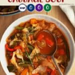 A bowl of cabbage soup