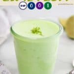 A jar of lime fluff with some lime zest on top