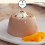 A white plate of weight watchers chocolate orange fluff