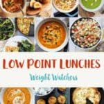 A photo collage of ww low point make ahead lunches