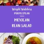 A white bowl of Mexican bean salad