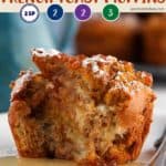 A muffin on a white plate