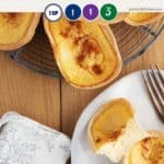 Custard tarts on a plate