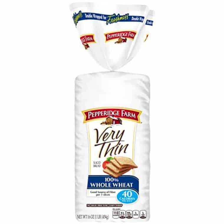 A loaf of Pepperidge Farm Very thin whole wheat bread
