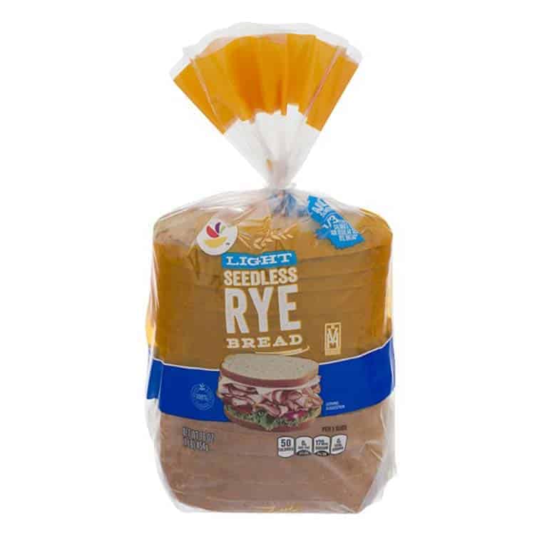 A loaf of Ahold light seedless rye bread