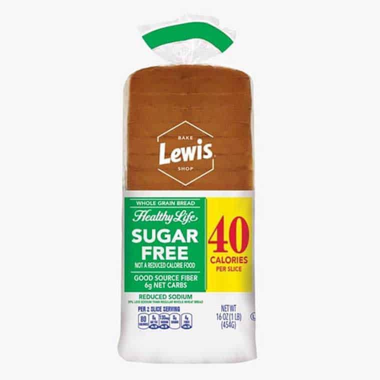A loaf of Sugar Free Healthy Life Whole Wheat Bread
