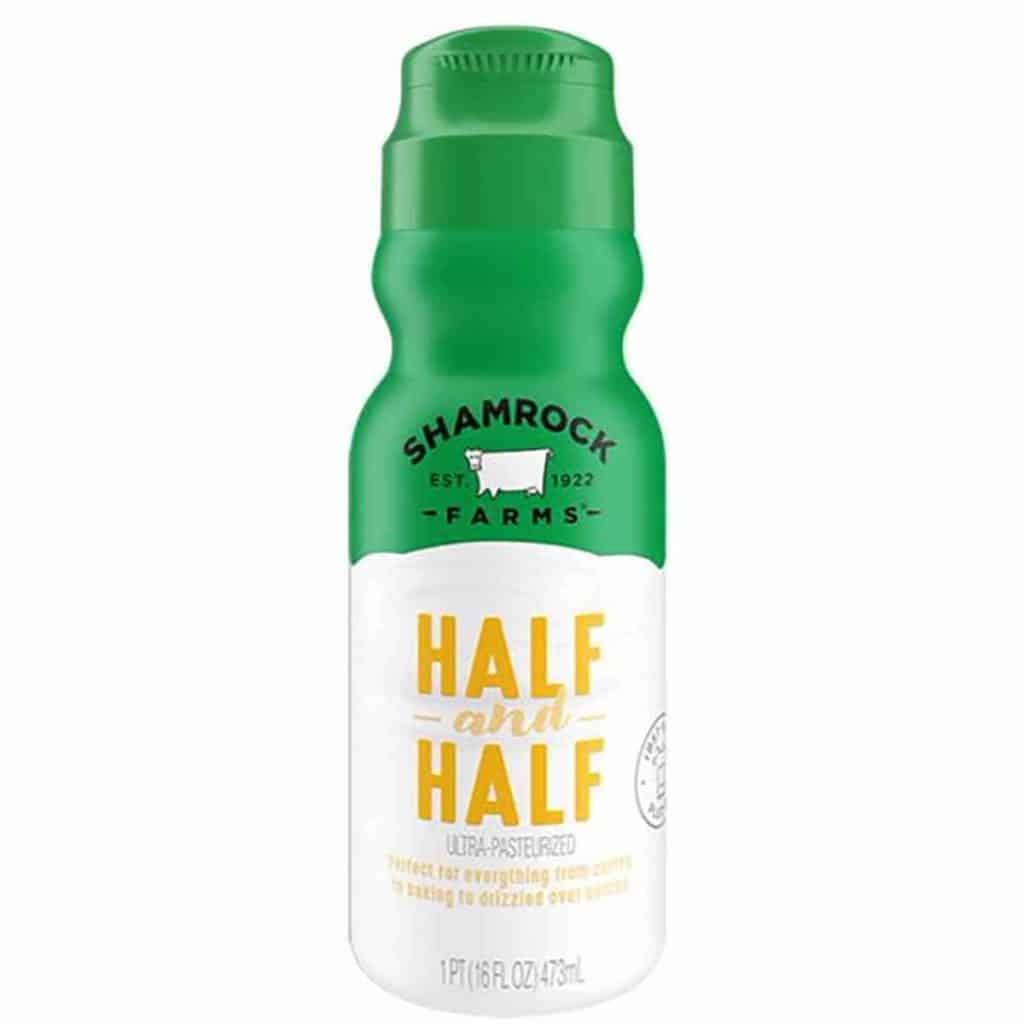 A bottle of Shamrock Farms Half & Half