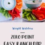 Bowls of Ranch Dip and Crudites