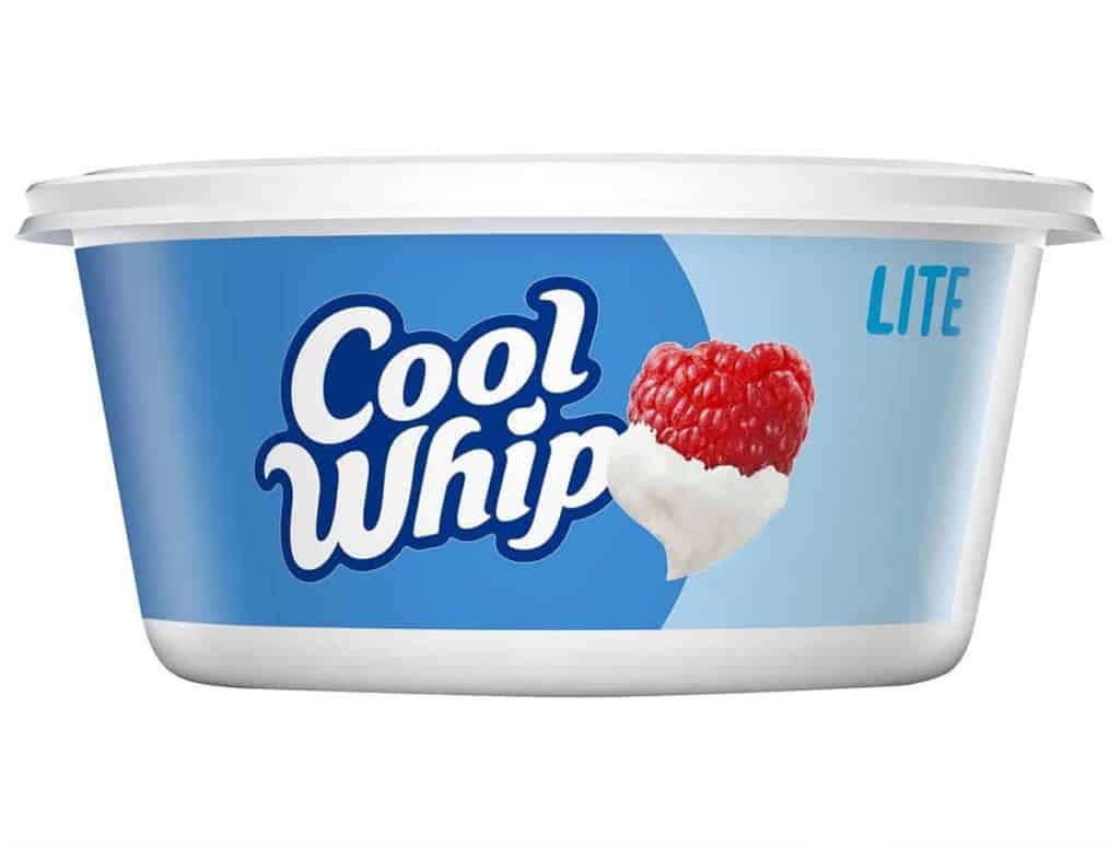 A tub of Cool Whip Lite