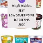A collage of different brands of ice creams suitable for WW