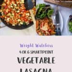 2 pictures of WW vegetable lasagna