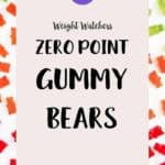 Red, green and orange gummy bears on a white background