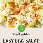 Close up picture of egg mayo salad sprinkled with paprika