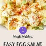 A close up of Egg Salad sprinkled with paprika