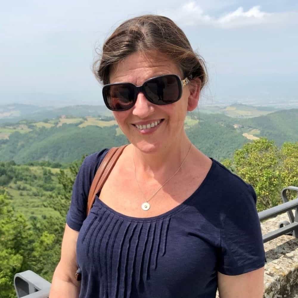 A headshot of Marianne in Italy. 